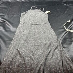 The Loft WOMENS Dark Gray Crisscross Back Maxi Dress Petite XS NWT